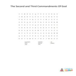 The Second and Third Commandments of God - Word Search
